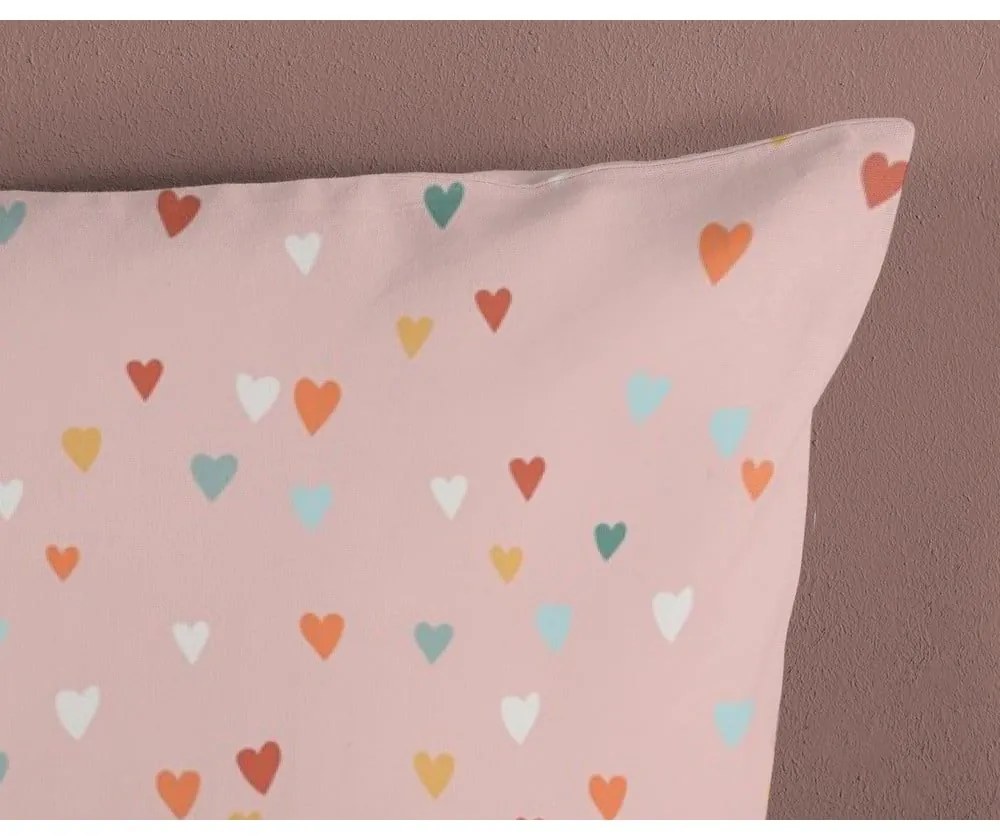 Розово-бежово памучно детско спално бельо за детско креватче 100x135 cm Louie – Good Morning