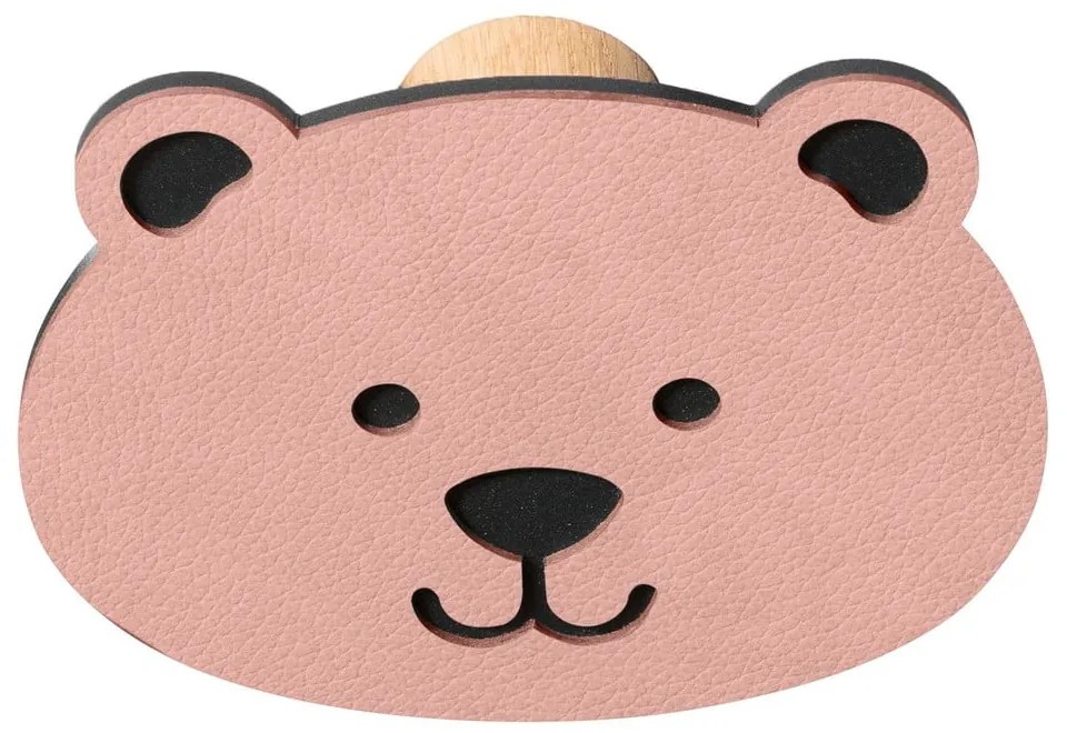 Розова стенна стоманена кука Bear Dot Nupo – LIND DNA