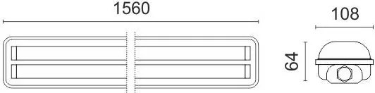 Линеен осветител LED 522-156 x 10,8 x 6,4 cm.