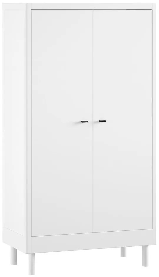 Бял детски гардероб от масивен бук 100x190x55 cm Forrest – Vipack