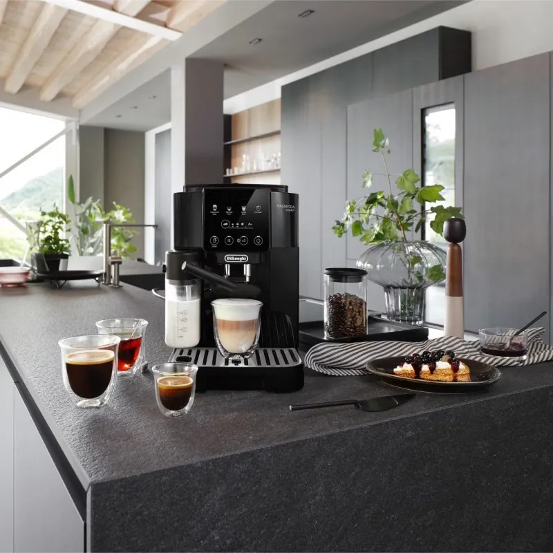 Еспресо машина Delonghi Magnifica START ECAM220.60.B, 1450W, 15 bar, 1.8 л, 4 програми, 13 нива на смилане, LatteCrema Hot, Опция за кафе на зърна, Черен