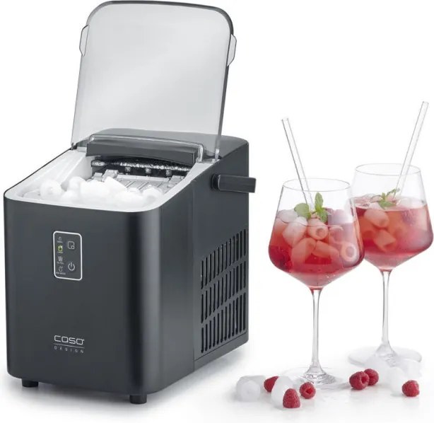 Ледогенератор Caso IceChef Compact 3401, 120W, 1 л, 12 кг/24 ч, 2 размера, Самопочистване, Компресорен, Черен мат