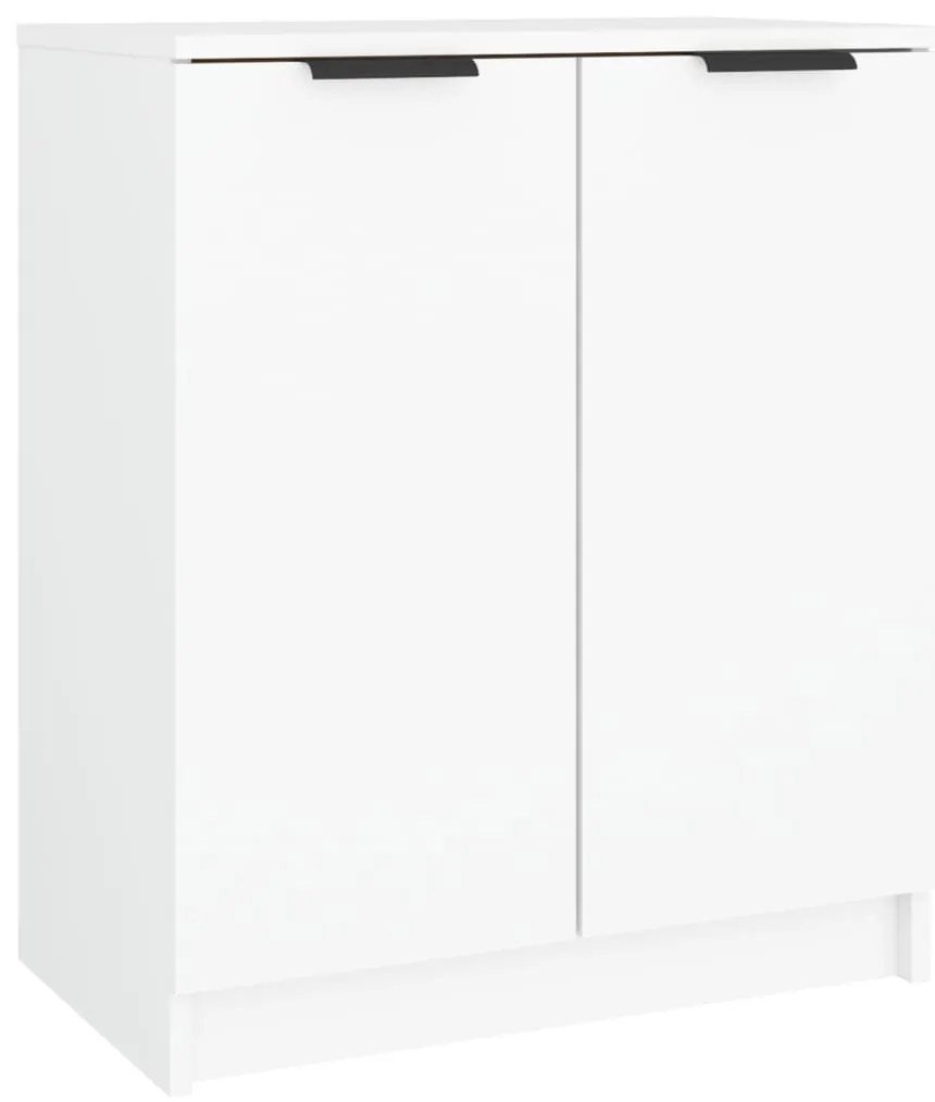 811421 vidaXL Шкаф за обувки, бял, 59x35x70 см, инженерно дърво