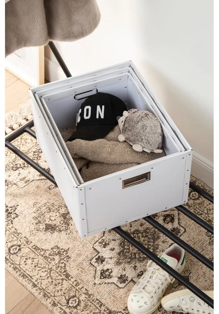 Бели картонени кутии за съхранение в комплект от 3 броя Ture - Bigso Box of Sweden