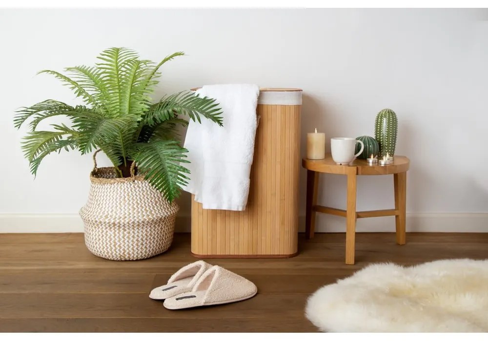 Бамбуков кош за пране в естествен цвят 78 л Bamboo – Compactor