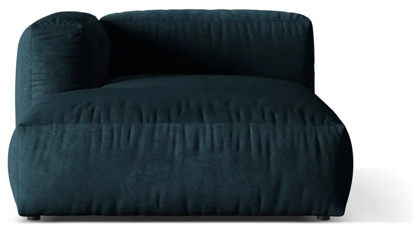 Тъмносин кадифен модул за диван (ляв ъгъл) Martina – Micadoni