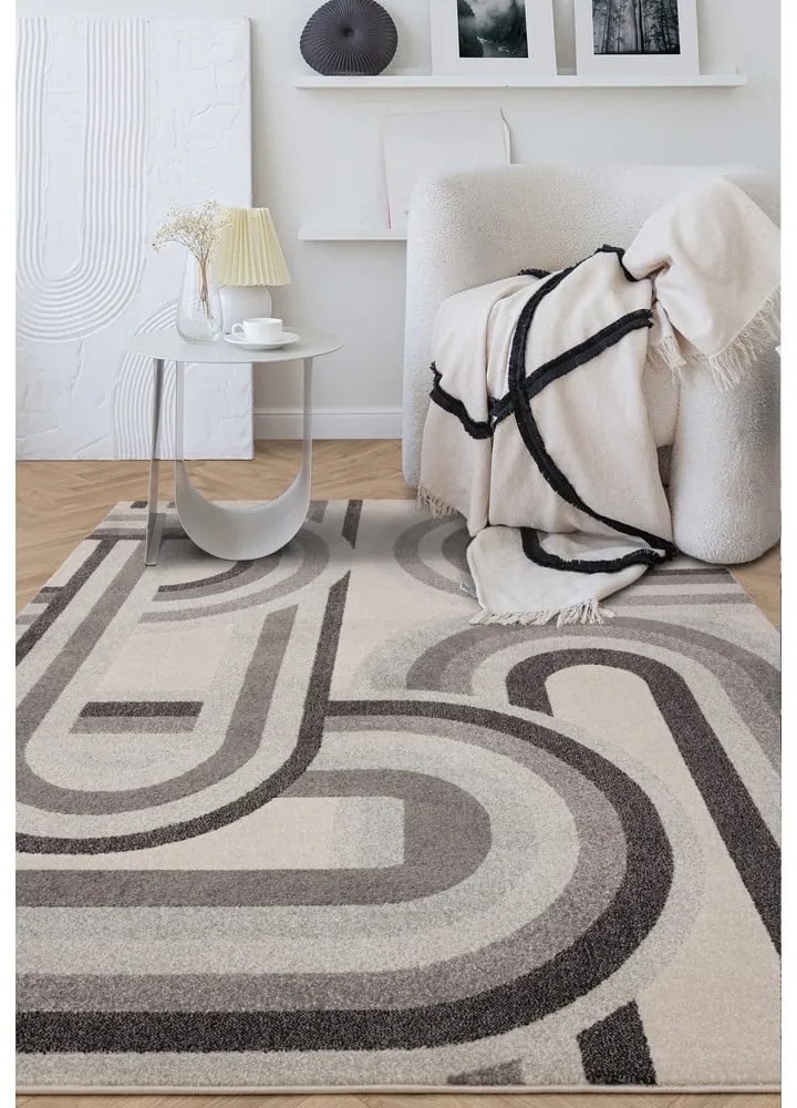 Сиво-бежов килим 80x150 cm Nova Retro Grey – Asiatic Carpets