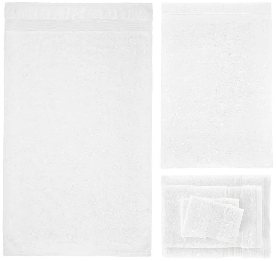 Бели памучни хавлии и кърпи за баня в комплект от 6 бр. от тери Anti-Bacterial – Catherine Lansfield