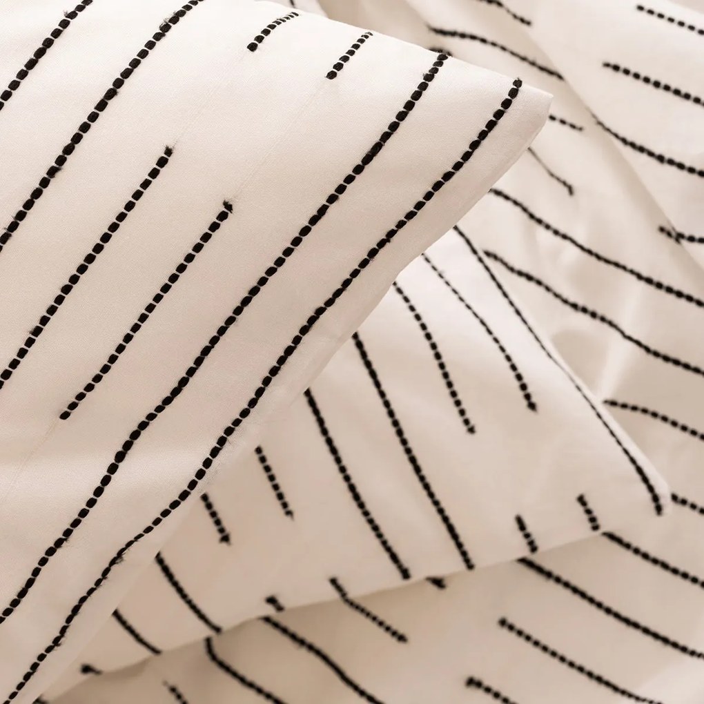 Спално бельо atmosphera Kain, Релефен памук с ефект лен - 240x220 cm