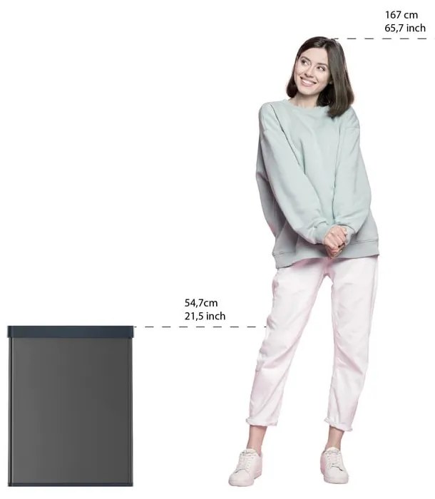 Сиво кошче за боклук за рециклиране от рециклирана пластмаса 54 l Verto Recycle – Curver