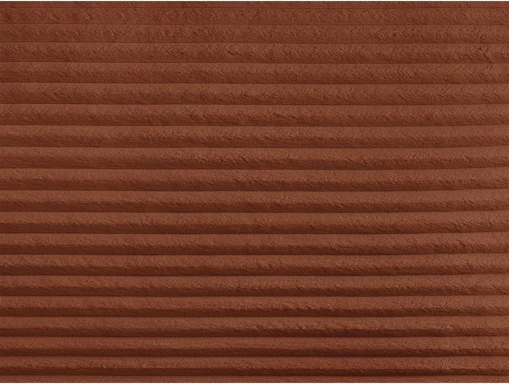 Разтегателен ъглов диван от рипсено кадифе в тухлен цвят (ляв ъгъл) Lucien – Bobochic Paris