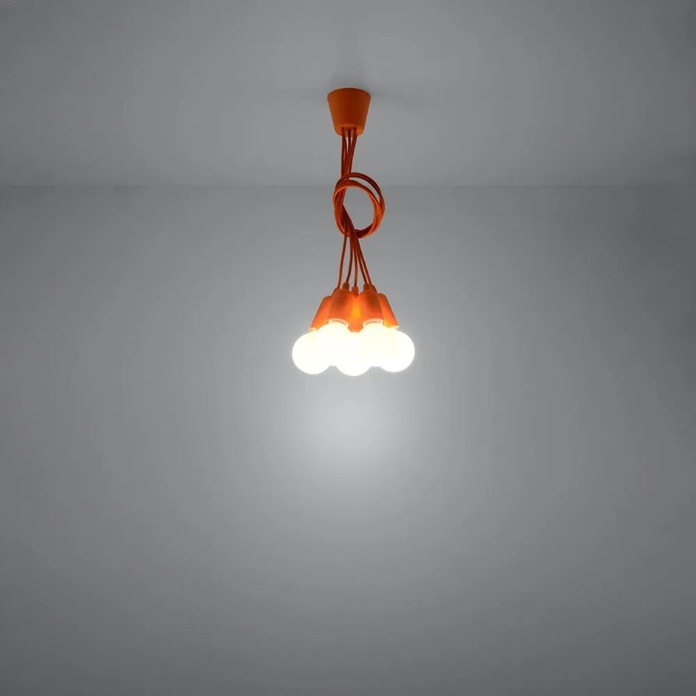 Оранжево висящо осветително тяло ø 25 cm Rene – Nice Lamps