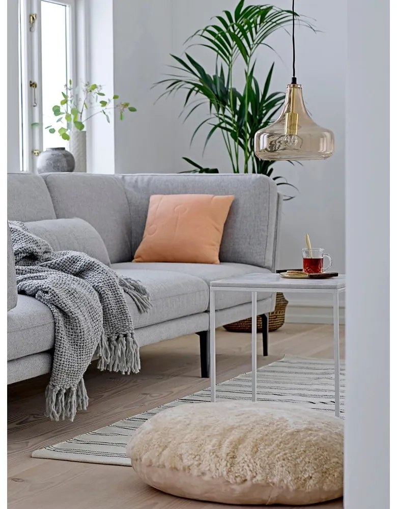 Кафяво висящо осветително тяло със стъклен абажур ø 25,5 cm Yuser – Bloomingville