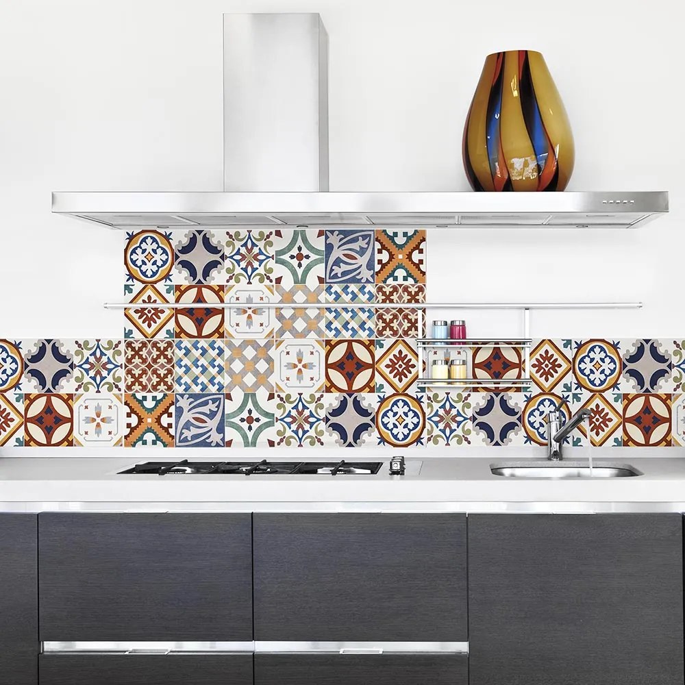 Kitchen wall protection edging Red Tiles