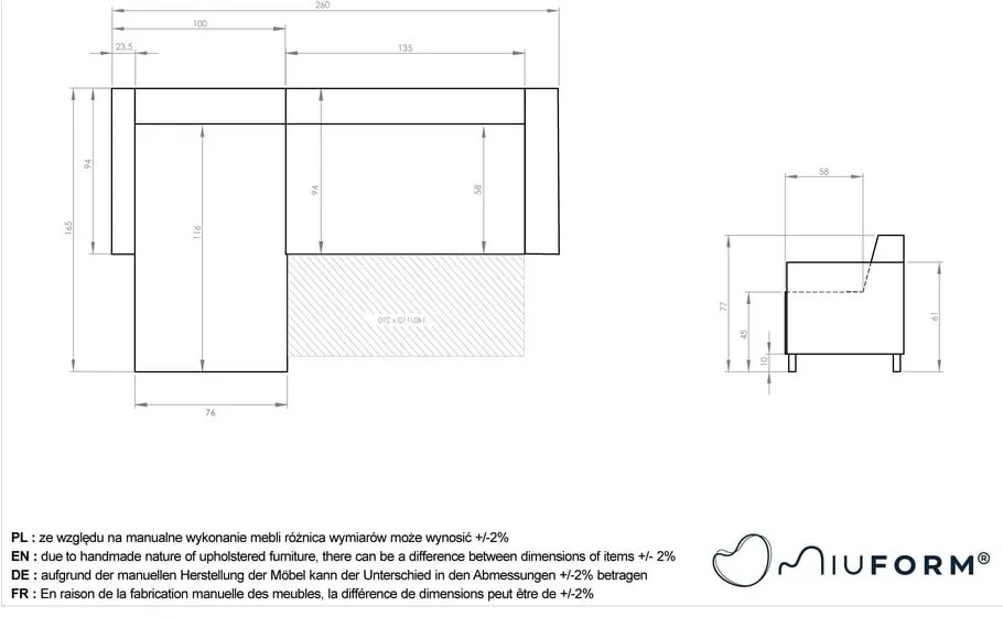 Розов разтегателен/с място за съхранение ъглов диван Classy Sophie – Miuform