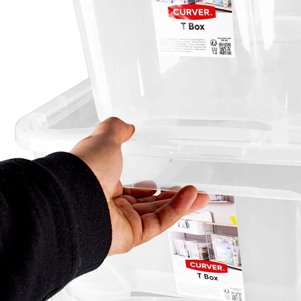 Пластмасова кутия за съхранение с капак T box - Curver