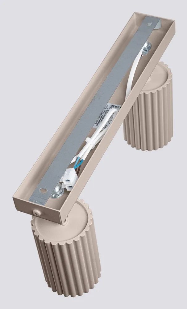 Кафяво-сив метален прожектор 6,5x30 cm Gleam – Sollux