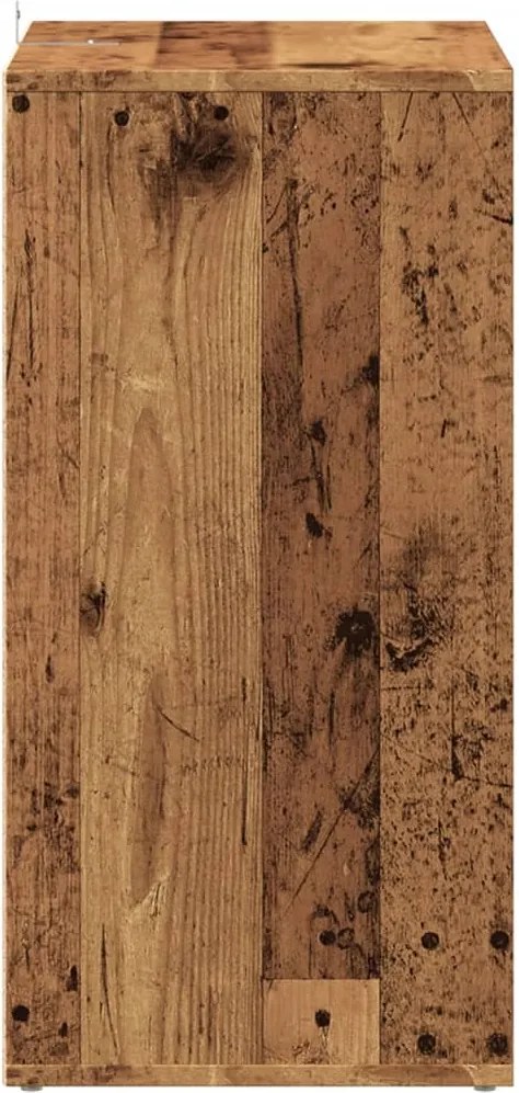 Шкаф за обувки от старо дърво 60x35x70 cm Инженерна дървесина