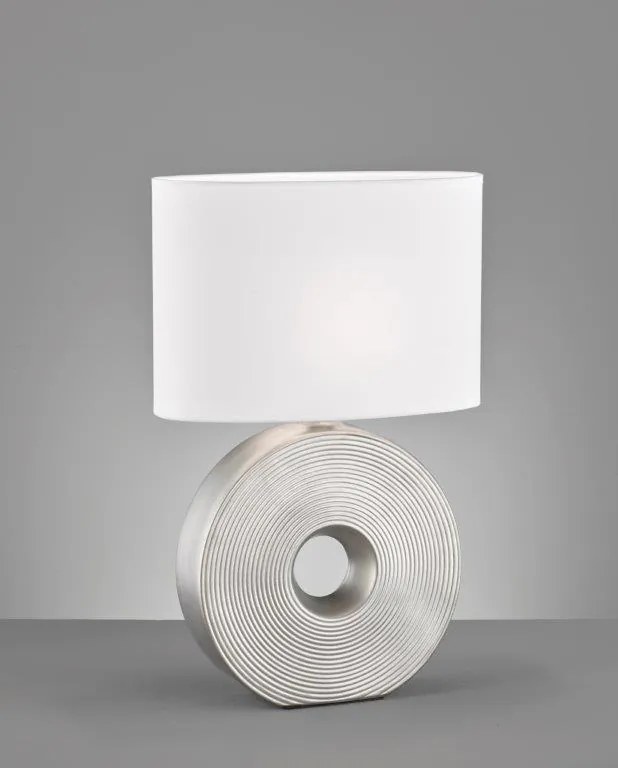 Настолна лампа F&amp;H Eye-34φ 17β 53ψ cm-White-Silver