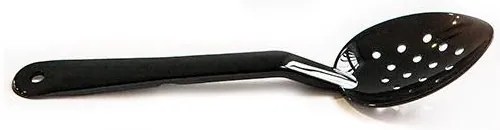 Horecano - Акрилна лъжица за сервиране с дупки 28см черна JW-P-015-(M)