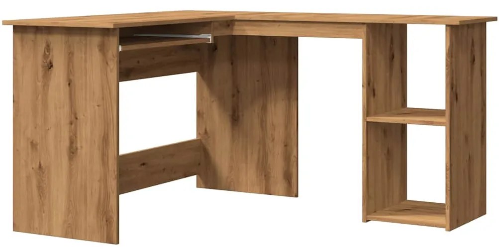 855901 vidaXL Ъглово бюро Artisan Дъб 120x140x75 cm Инженерна дървесина