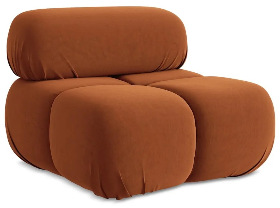 Оранжев кадифен модул за диван (среден модул) Lokua – Makamii