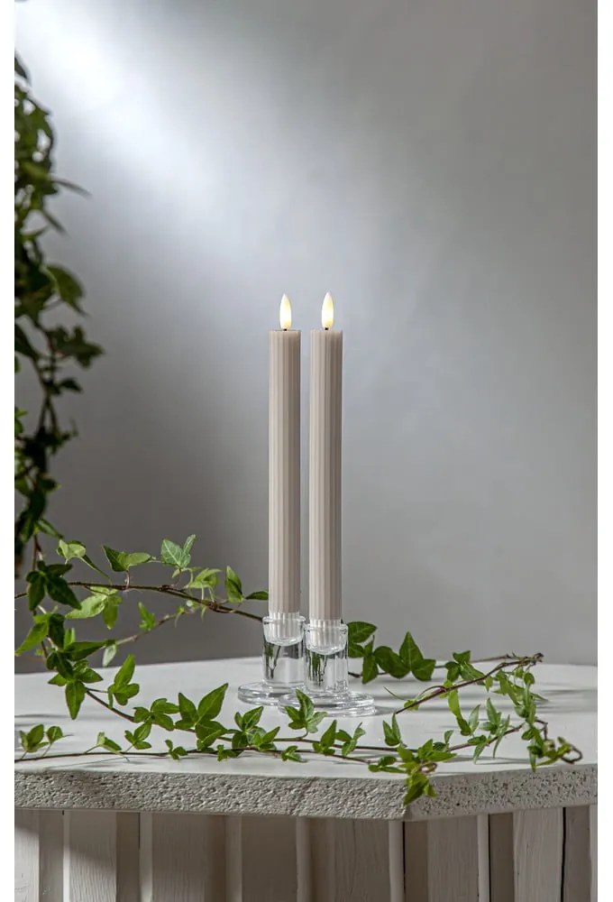 LED свещи в комплект от 2 броя (височина 25 см) Flamme Stripe - Star Trading