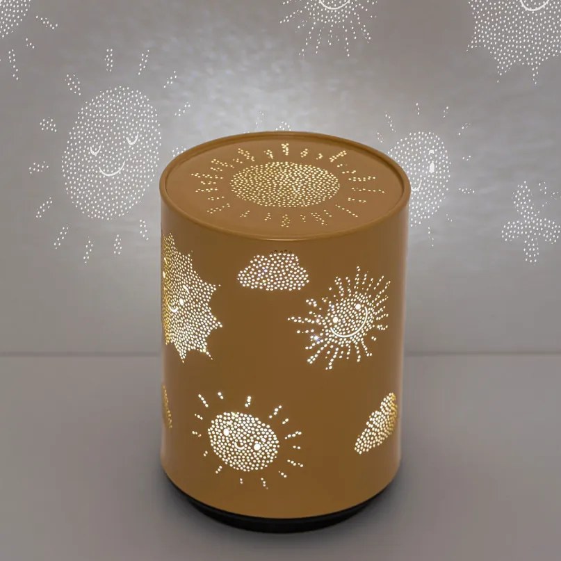 Детска нощна лампа с батерии atmosphera, 13 cm, Охра