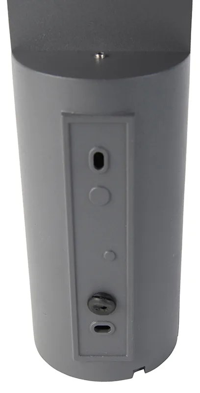 Модерна външна стенна лампа тъмно сива с детектор за движение - Harry