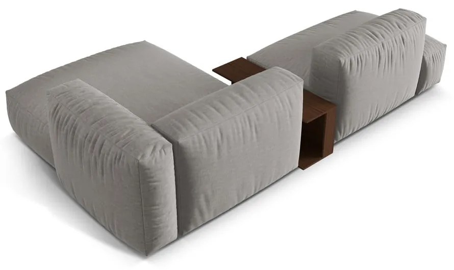 Светлосив модулен ъглов диван (десен ъгъл) Martina – Micadoni Home