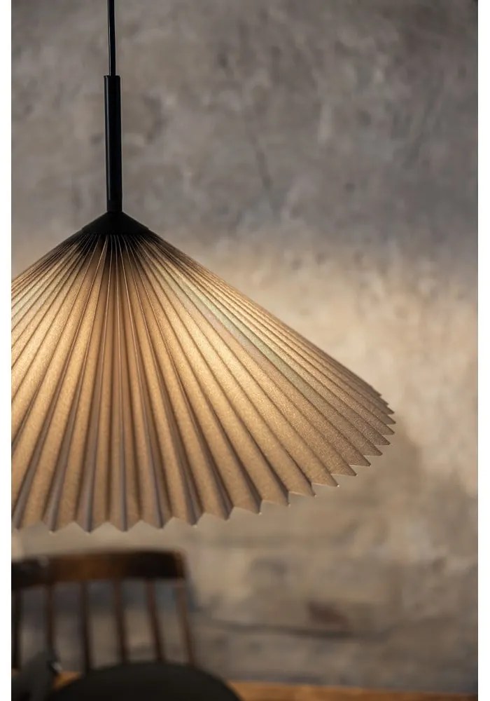 Сиво висящо осветително тяло ø 50 cm Plisado - Markslöjd