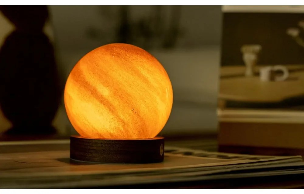 Тъмнокафява светлинна декорация с USB ø 8 cm Sand Storm – Gingko