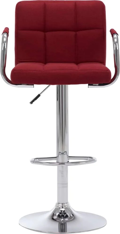 283417 vidaXL Бар стол, виненочервен, текстил