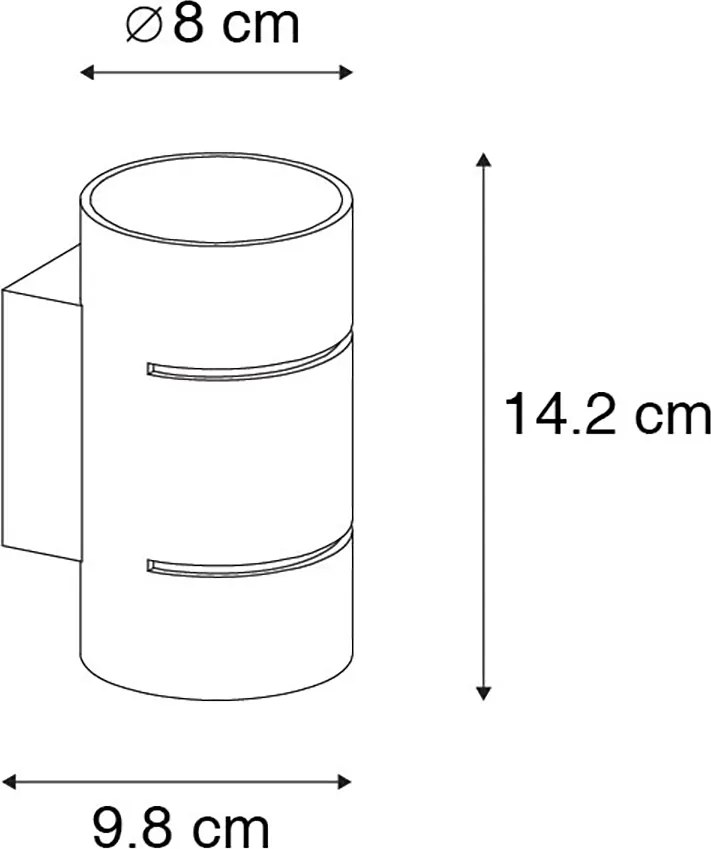 Интелигентен стенен аплик черен със златен интериор с WiFi G9 - Ria