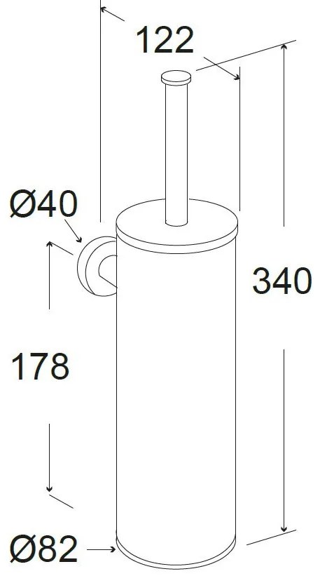 Четка за тоалетна Монтиран на стена Wish Perfoma