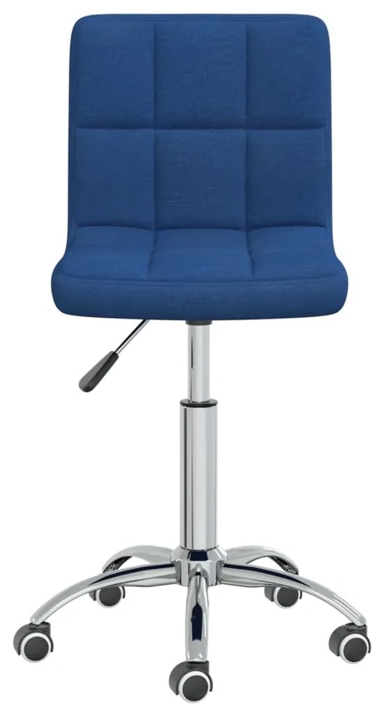 3087535 vidaXL Въртящ се трапезен стол, син, текстил