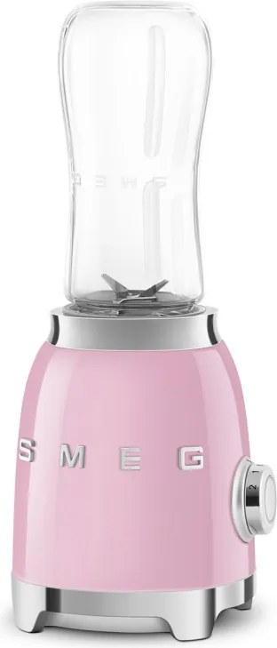 Блендер Smeg PBF01PKEU, 300W, 2x 600 мл, 20000-24000 об/мин, Противоплъзгаща основа, Без BPA, Неръждаема стомана, Розов