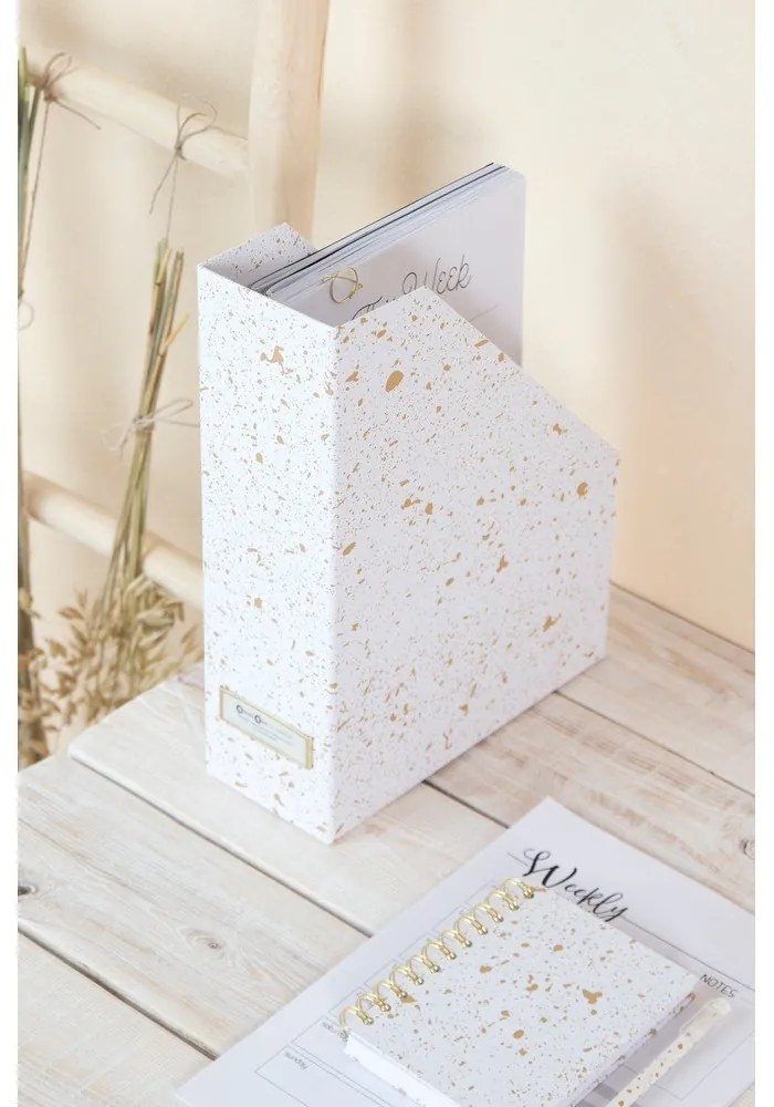 Органайзер за документи в златно и бяло Estelle Viktoria - Bigso Box of Sweden