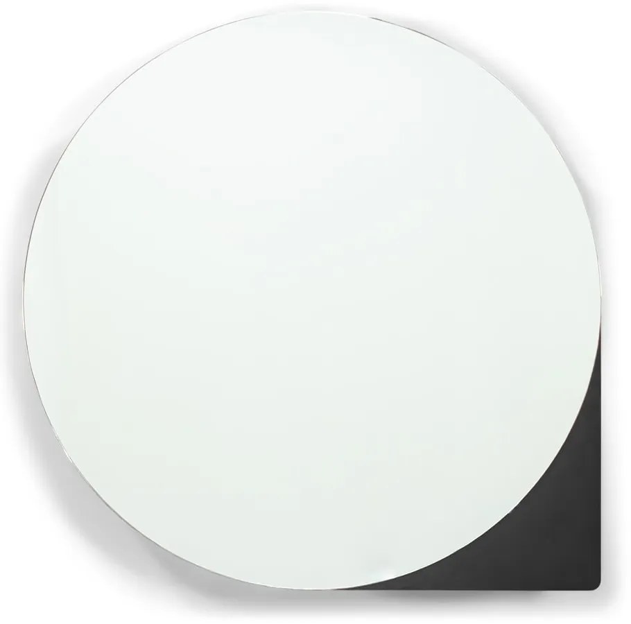 Черен метален стенен шкаф за баня с огледало 55x55 cm Sonnet – Spinder Design