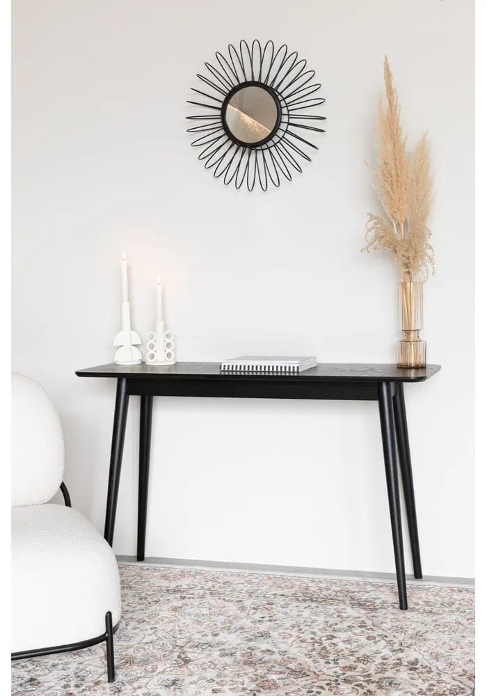 Черна конзолна маса 40x120 cm Fabio – White Label