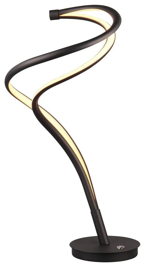 Черна настолна LED лампа с метален абажур (височина 56 см) Nala - Trio Select