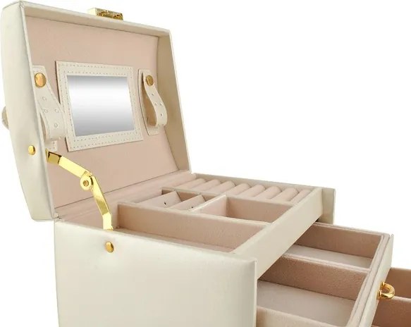 Кутия за бижута и органайзер с огледало и чекмеджета