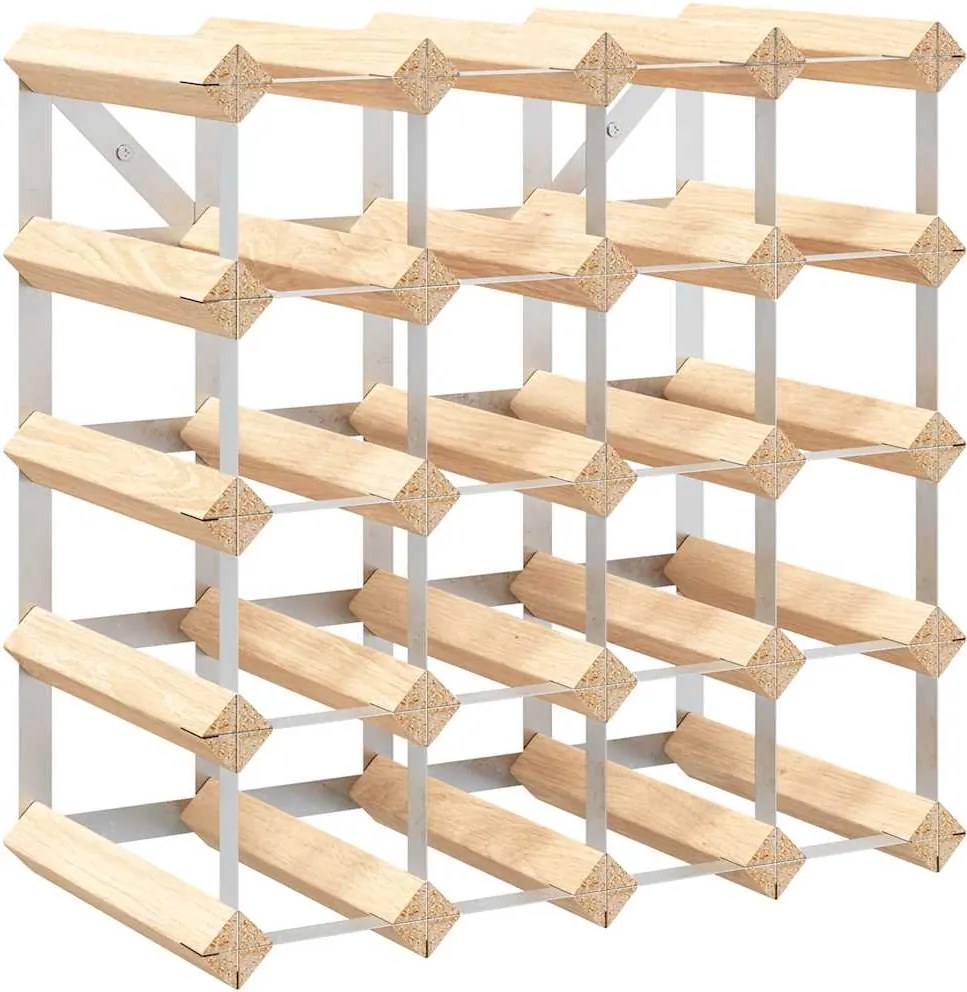 282469 vidaXL Стойка за вино за 20 бутилки, масивна борова дървесина