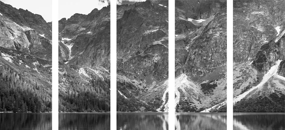 картини от 5 части – Морско око в Татрите в черно-бяло
