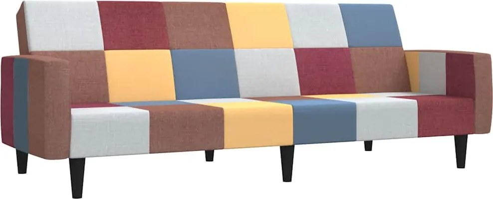 375825 vidaXL 2-местно разтегателно канапе, текстил