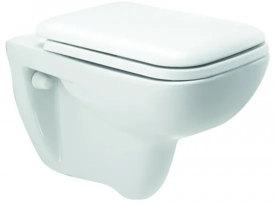 Конзолна тоалетна чиния ICC 5435 АТИЯ, седалка и капак, порцелан, бял, 54x35x33см