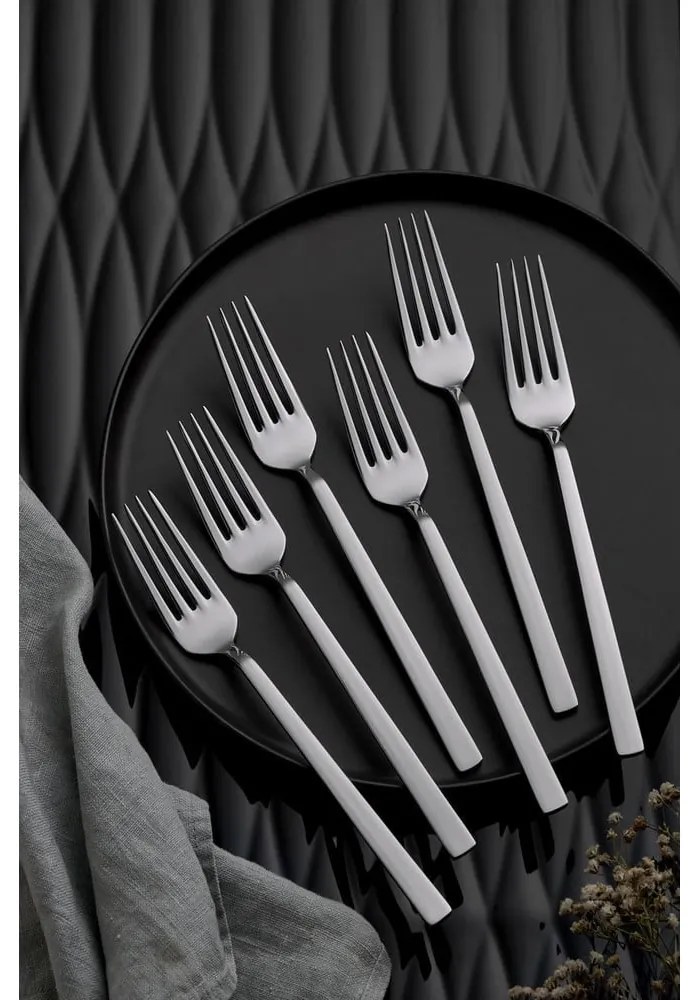 Прибори за хранене 36 бр. от неръждаема стомана в сребрист цвят – Hermia