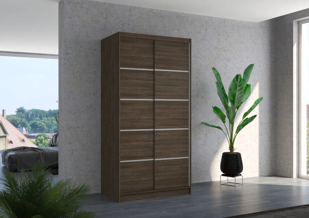 Гардероб Frule 100 Sliding-Sokolati