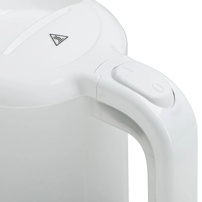 Електрическа кана Adler AD 1381, 900W, 0.5 л, 2 чаши и лъжичка, Защита от работа вода, Бял