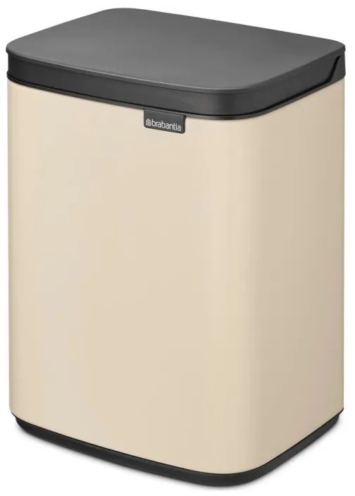 Кош за боклук Brabantia Bo Small 1008865, 4 л, Плавно и безшумно отваряне, Противоплъзгаща основа, Бежов